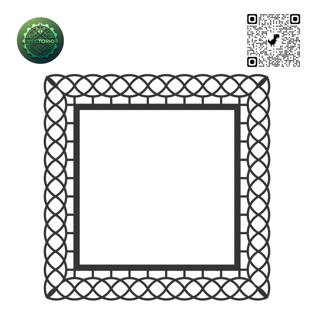 DECORATIVE SQUARE FRAME 92 vector design for laser cutting and engraving