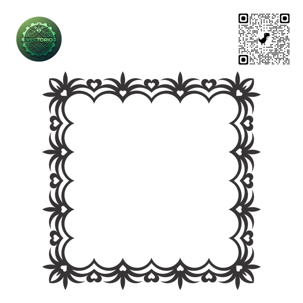 DECORATIVE SQUARE FRAME 94 vector design for laser cutting and engraving