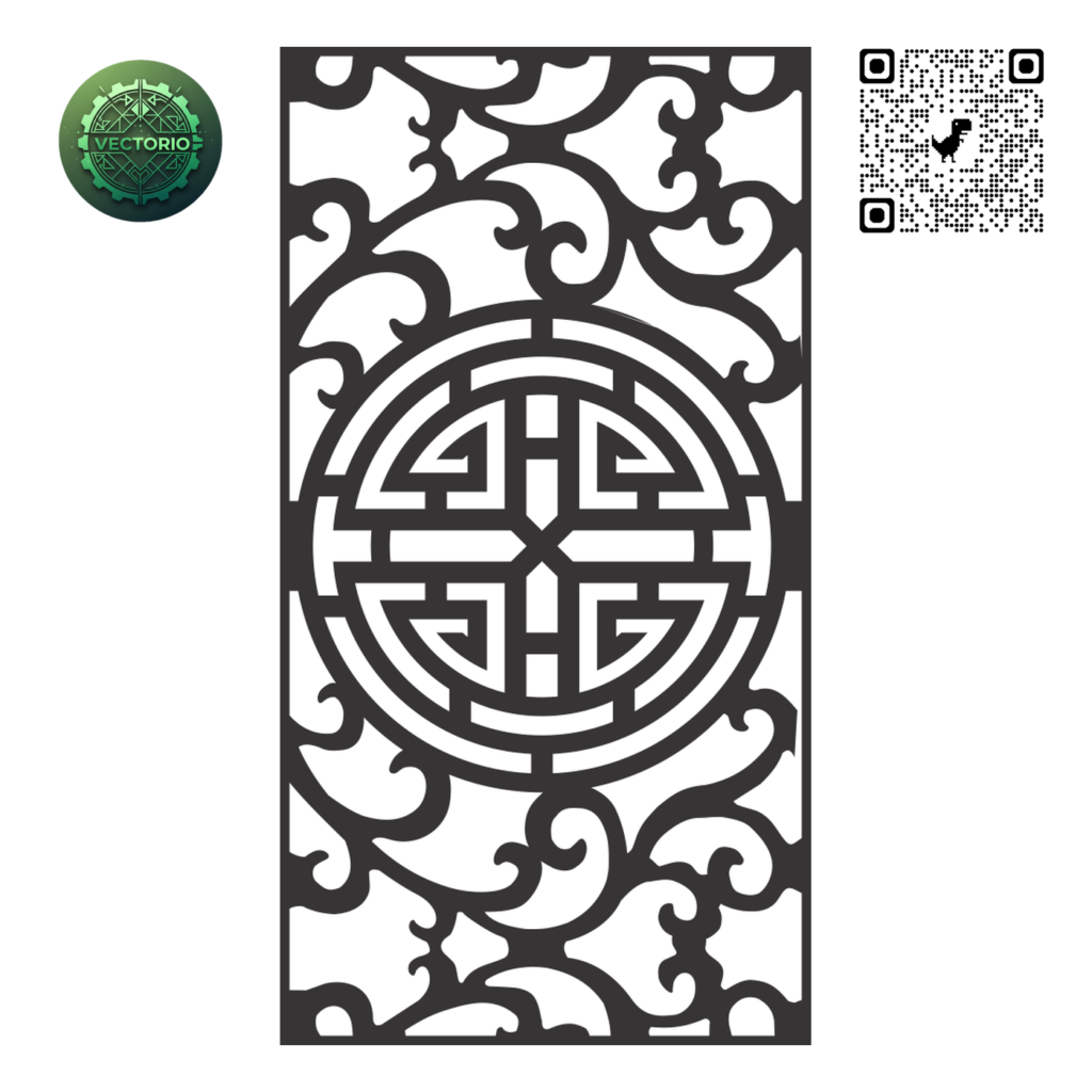 DECORATIVE WALL PANEL 171 vector design for laser cutting and engraving