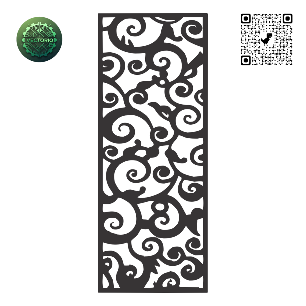 DECORATIVE WALL PANEL 182 vector design for laser cutting and engraving
