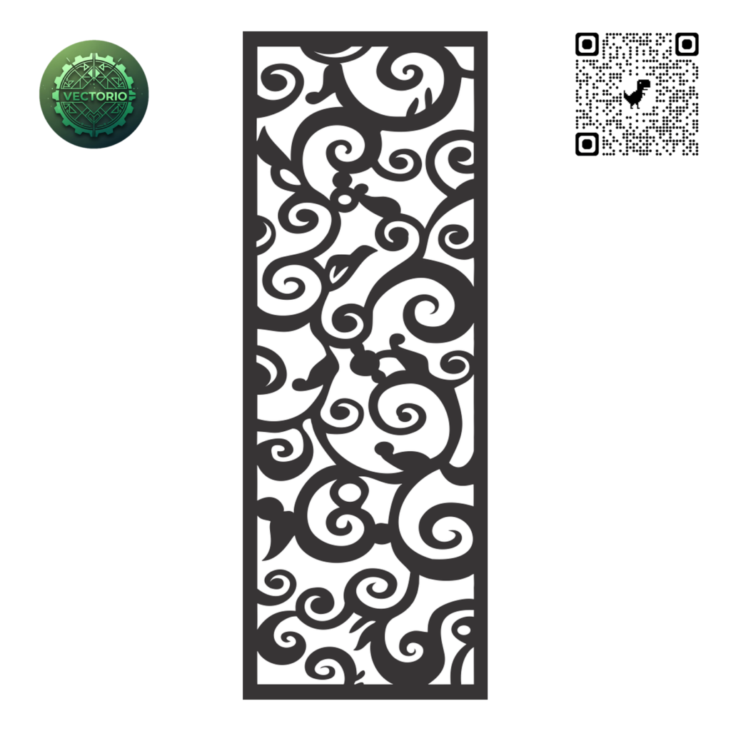 DECORATIVE WALL PANEL 183 vector design for laser cutting and engraving