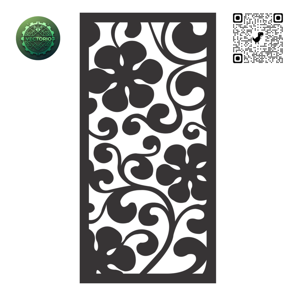DECORATIVE WALL PANEL 185 vector design for laser cutting and engraving