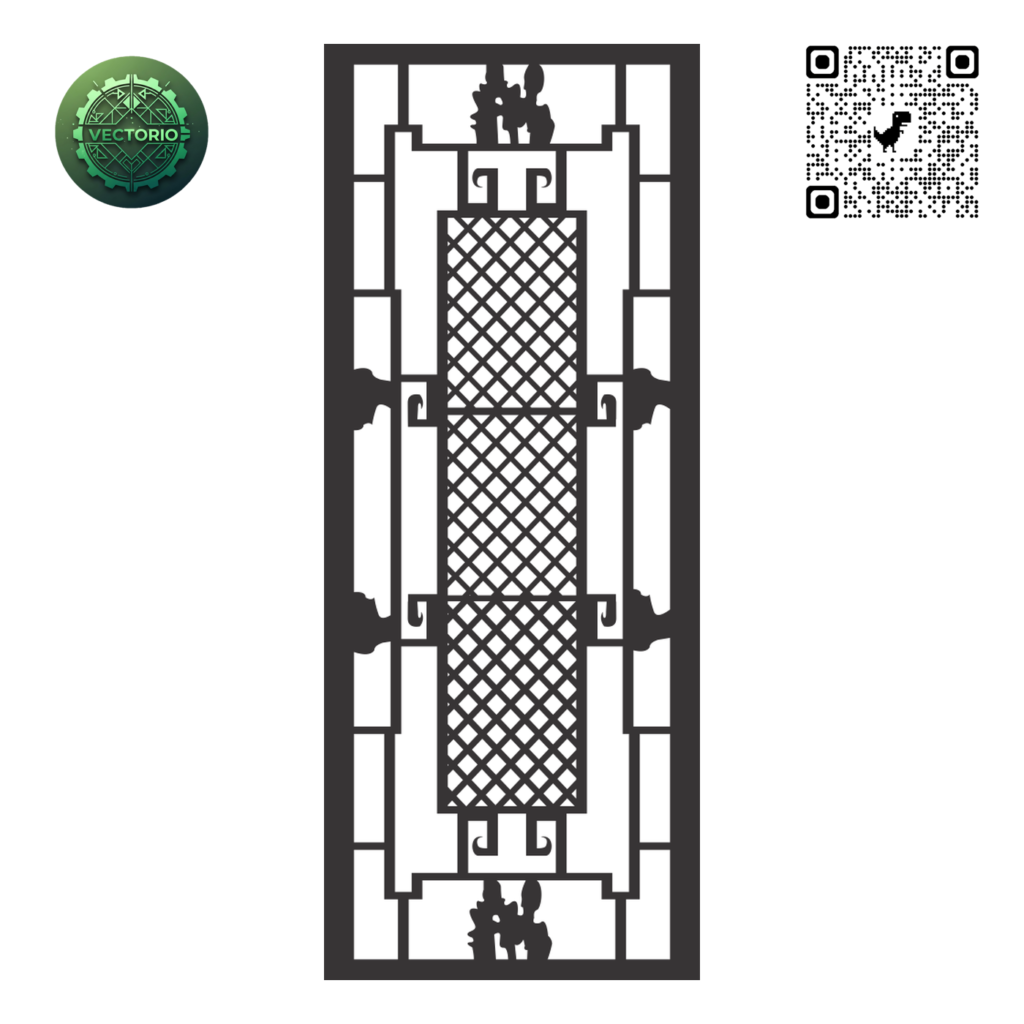 DECORATIVE WALL PANEL 96 vector design for laser cutting and engraving