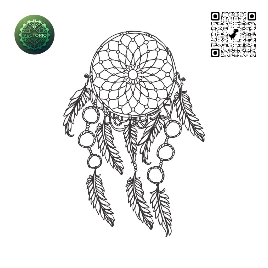 DREAMCATCHER MANDALA 13 vector design for laser cutting and engraving