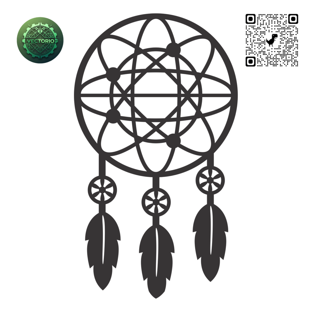 DREAMCATCHER MANDALA 14 vector design for laser cutting and engraving