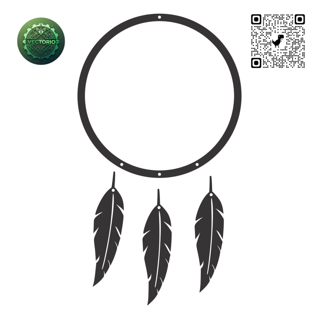 DREAMCATCHER MANDALA 16 vector design for laser cutting and engraving