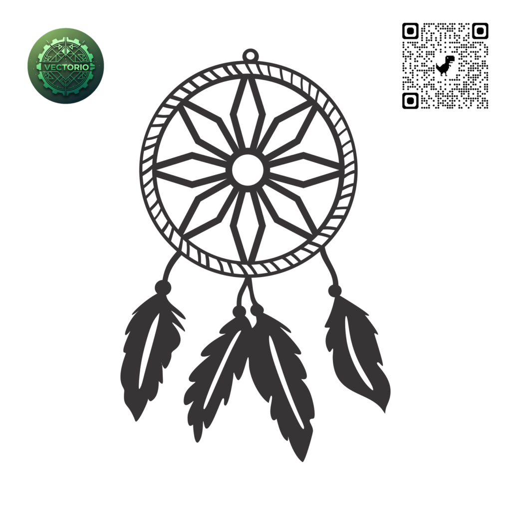 DREAMCATCHER MANDALA 4 vector design for laser cutting and engraving