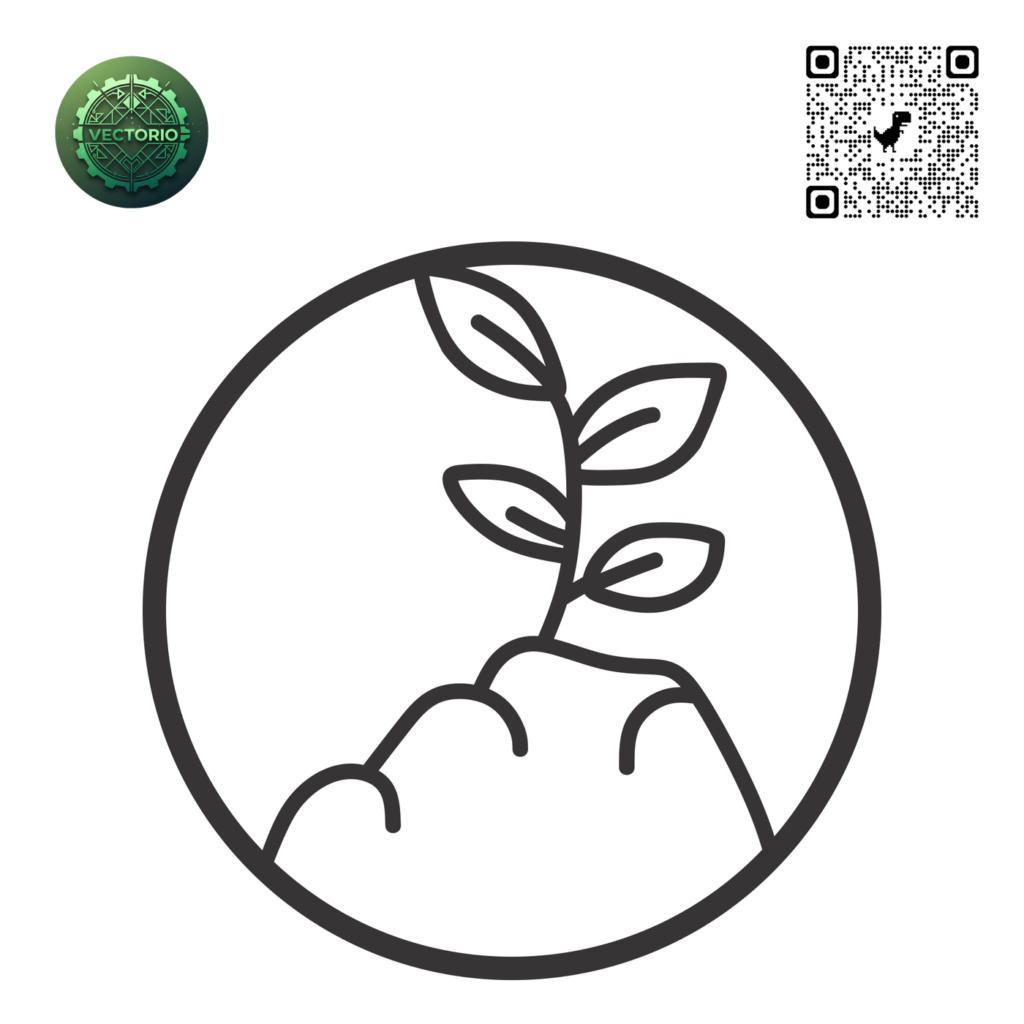 EARTH ELEMENT SYMBOL vector design for laser cutting and engraving