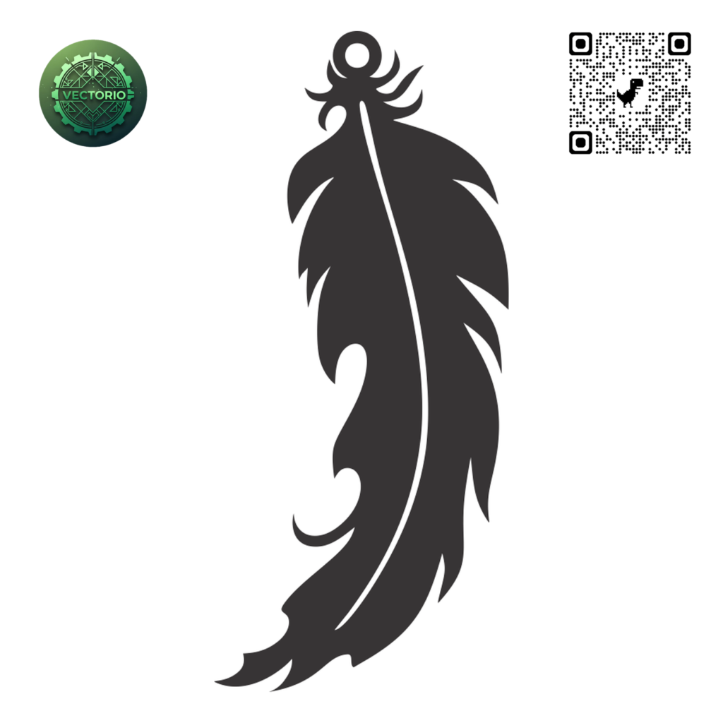 FEATHER 11 vector design for laser cutting and engraving