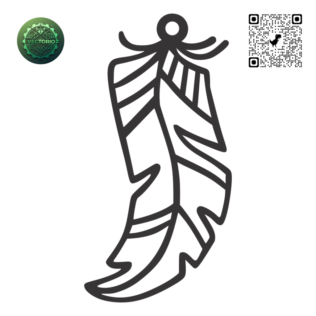 FEATHER 15 vector design for laser cutting and engraving