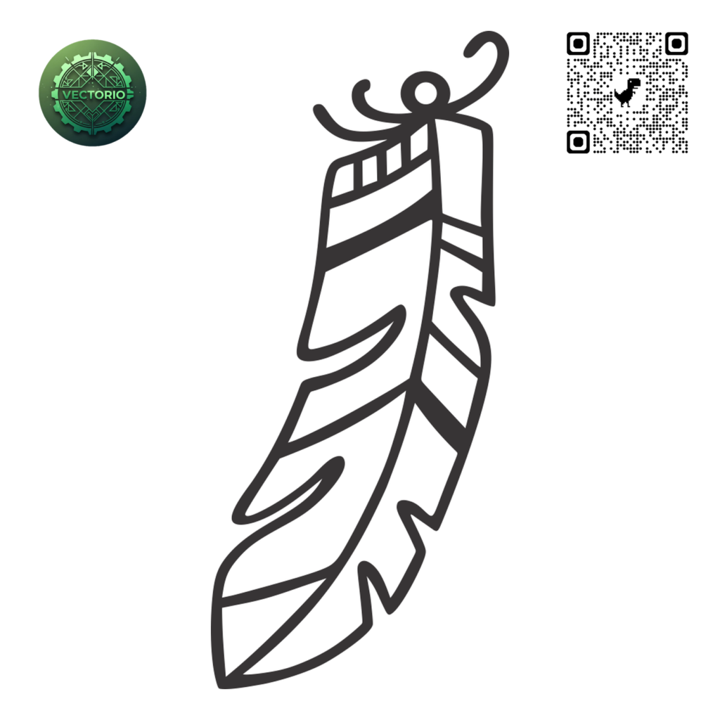 FEATHER 16 vector design for laser cutting and engraving