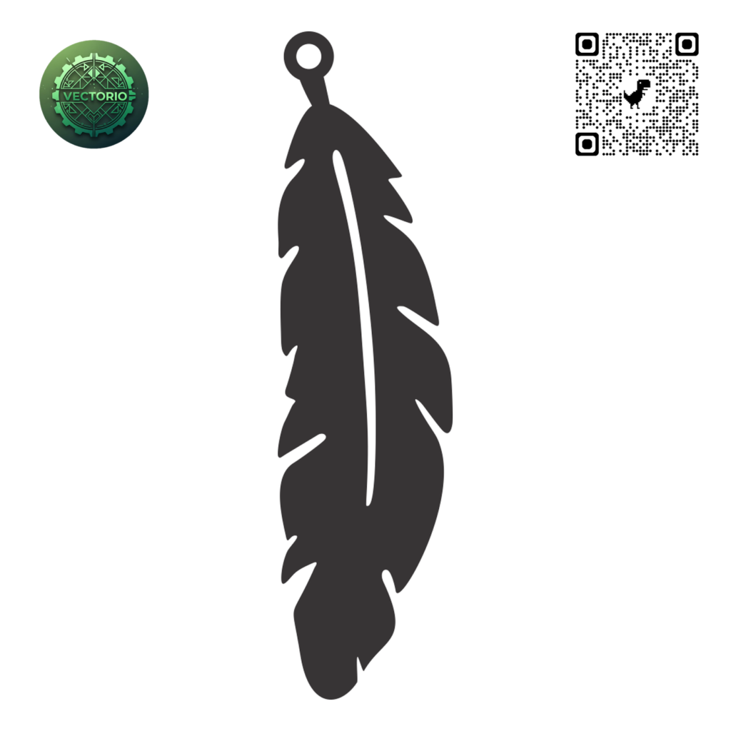 FEATHER 20 vector design for laser cutting and engraving
