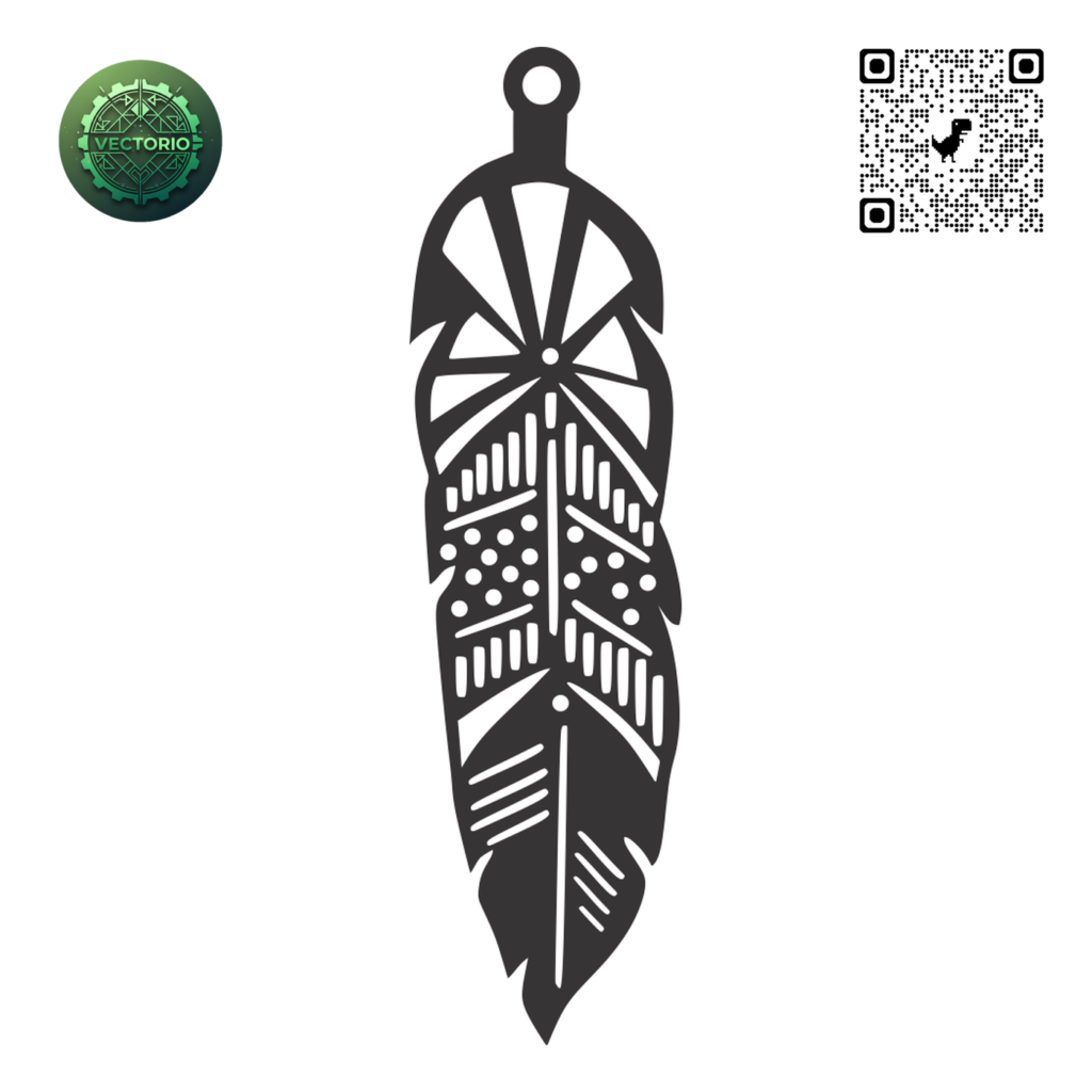FEATHER 23 vector design for laser cutting and engraving