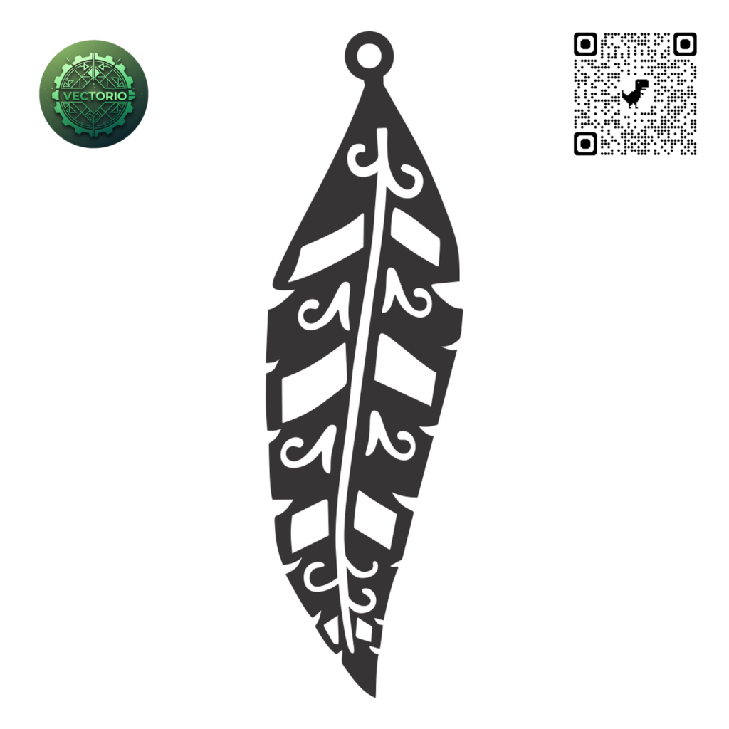 FEATHER 25 vector design for laser cutting and engraving