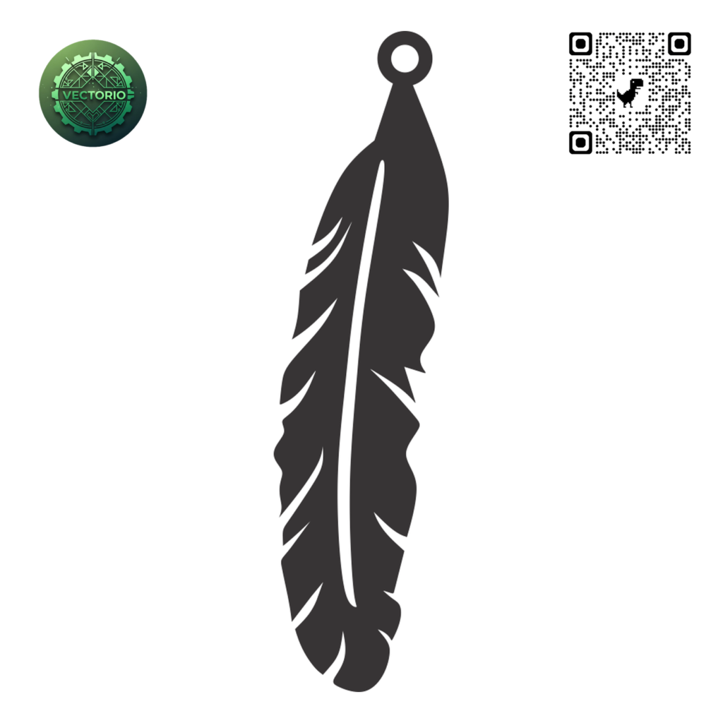 FEATHER 27 vector design for laser cutting and engraving