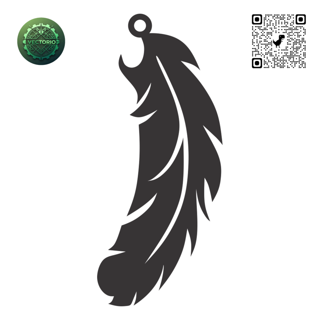 FEATHER 28 vector design for laser cutting and engraving