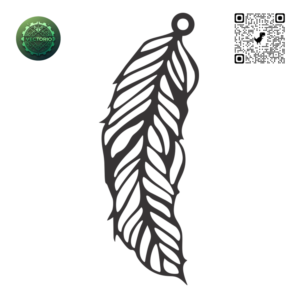 FEATHER 29 vector design for laser cutting and engraving