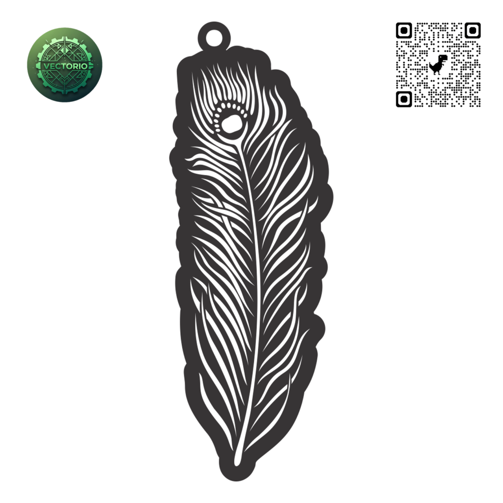FEATHER 4 vector design for laser cutting and engraving