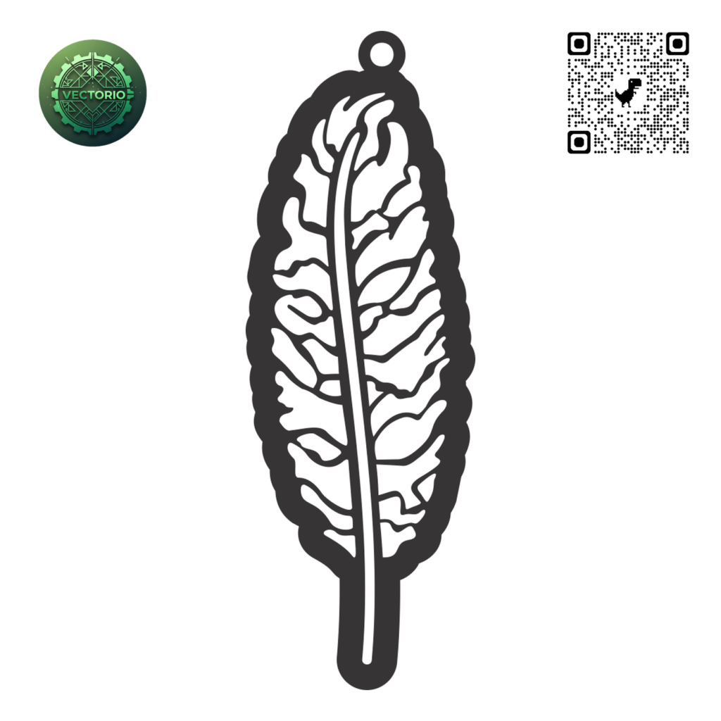 FEATHER 6 vector design for laser cutting and engraving