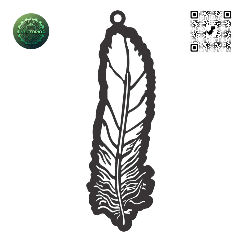 FEATHER 8 vector design for laser cutting and engraving