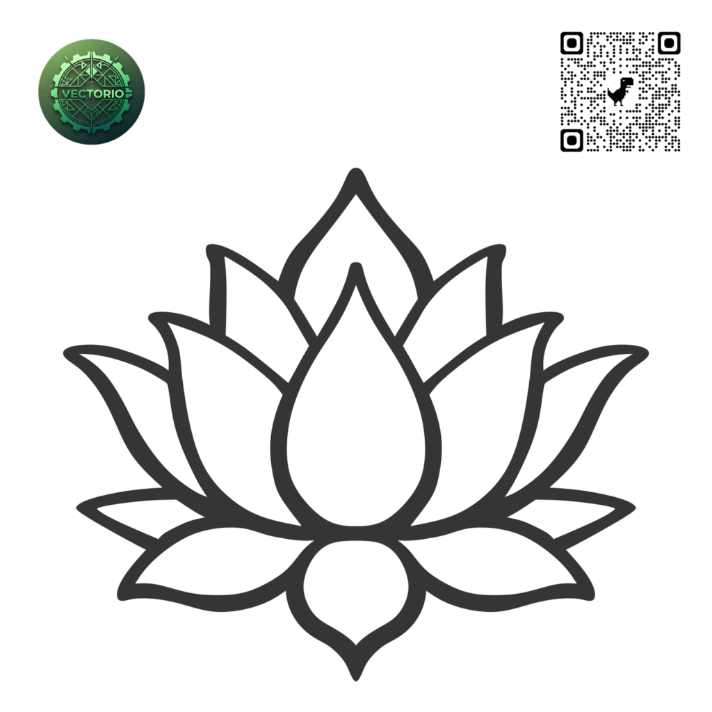 LOTUS FLOWER vector design for laser cutting and engraving