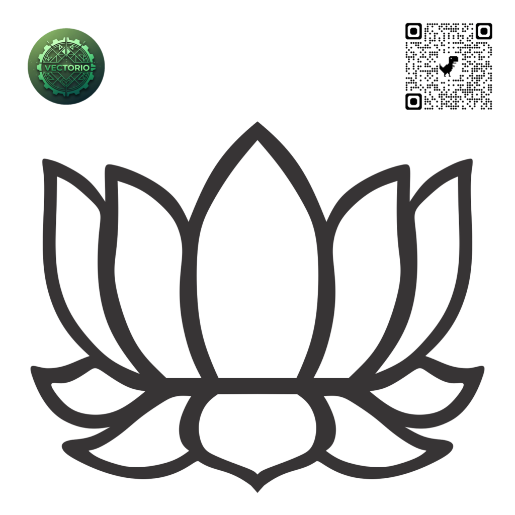 LOTUS FLOWER 3 vector design for laser cutting and engraving