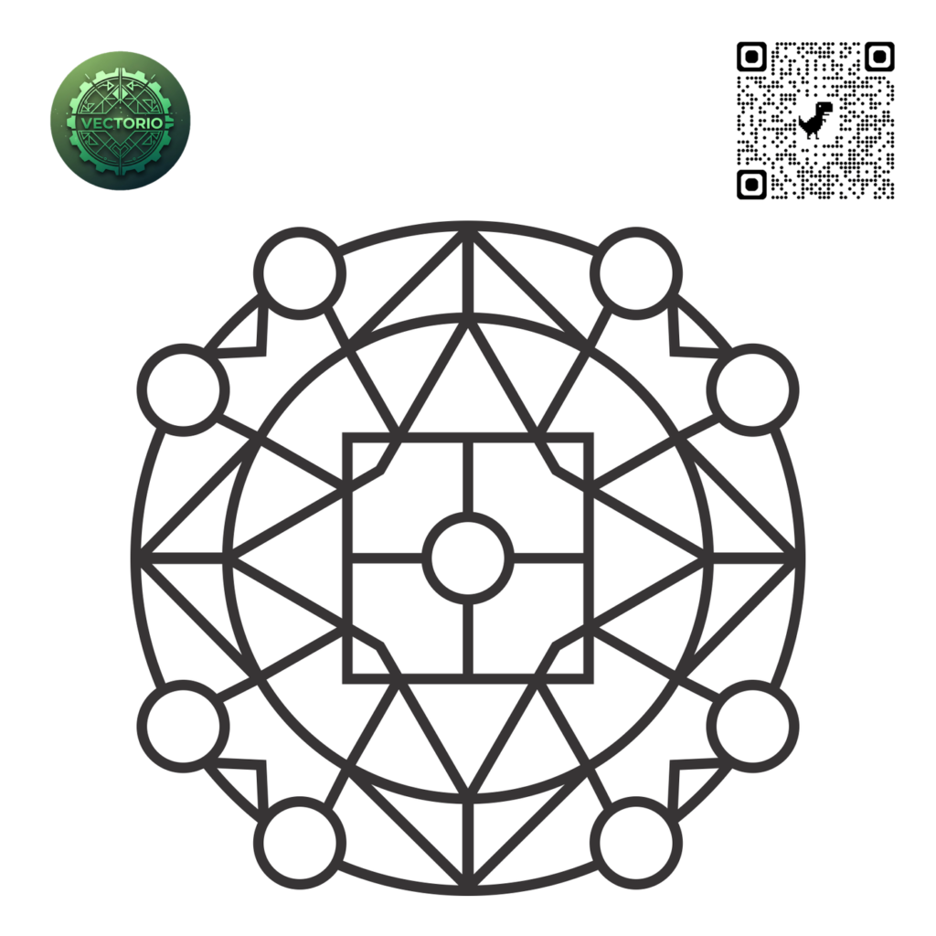 MANDALA 104 vector design for laser cutting and engraving