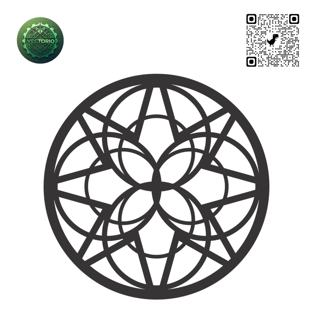 MANDALA 11 vector design for laser cutting and engraving
