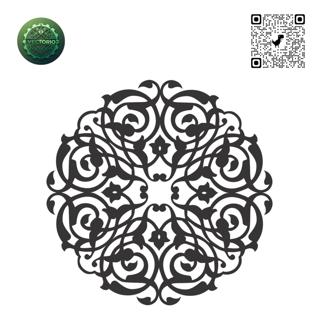 MANDALA 110 vector design for laser cutting and engraving