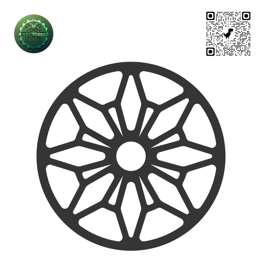 MANDALA 112 vector design for laser cutting and engraving