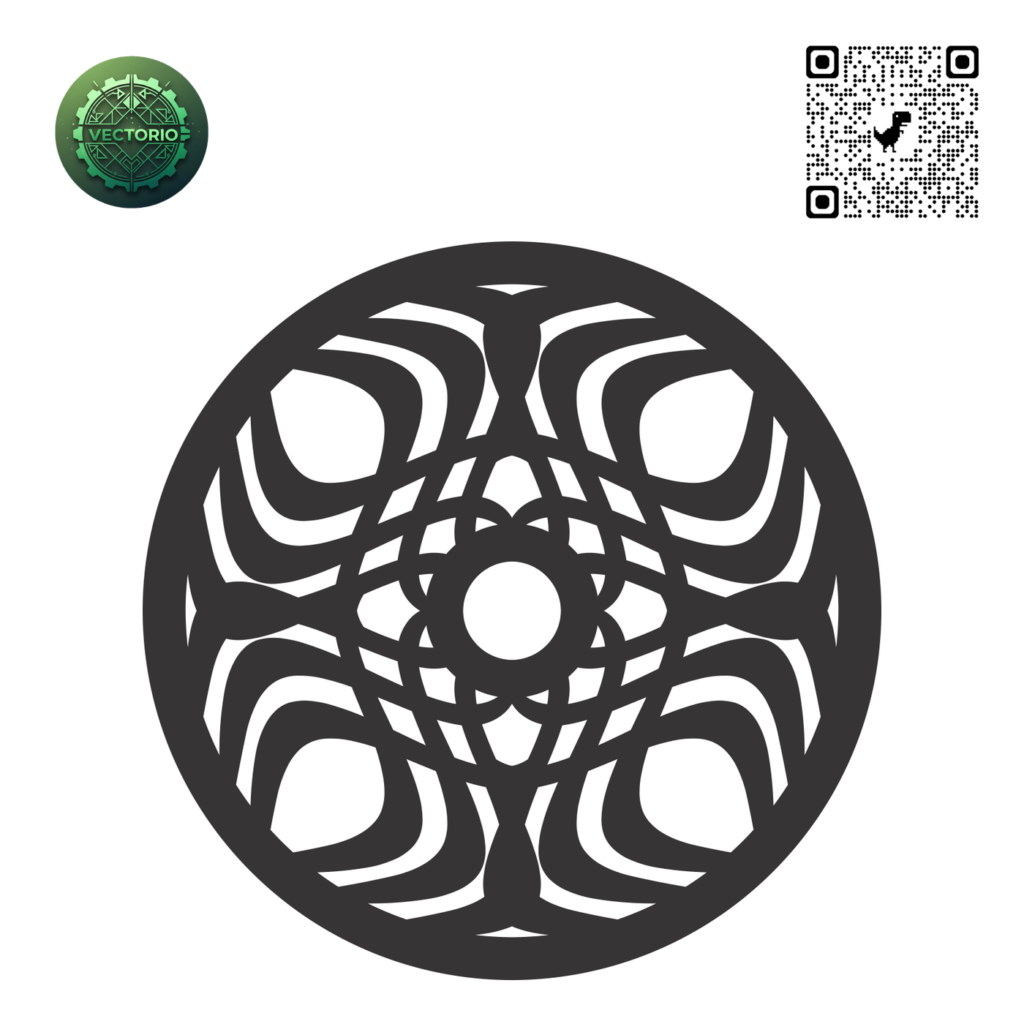 MANDALA 122 vector design for laser cutting and engraving