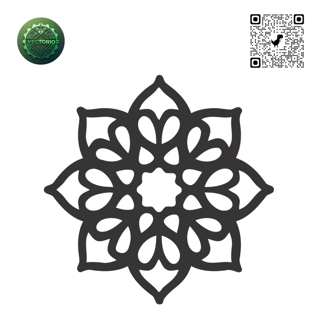 MANDALA 123 vector design for laser cutting and engraving