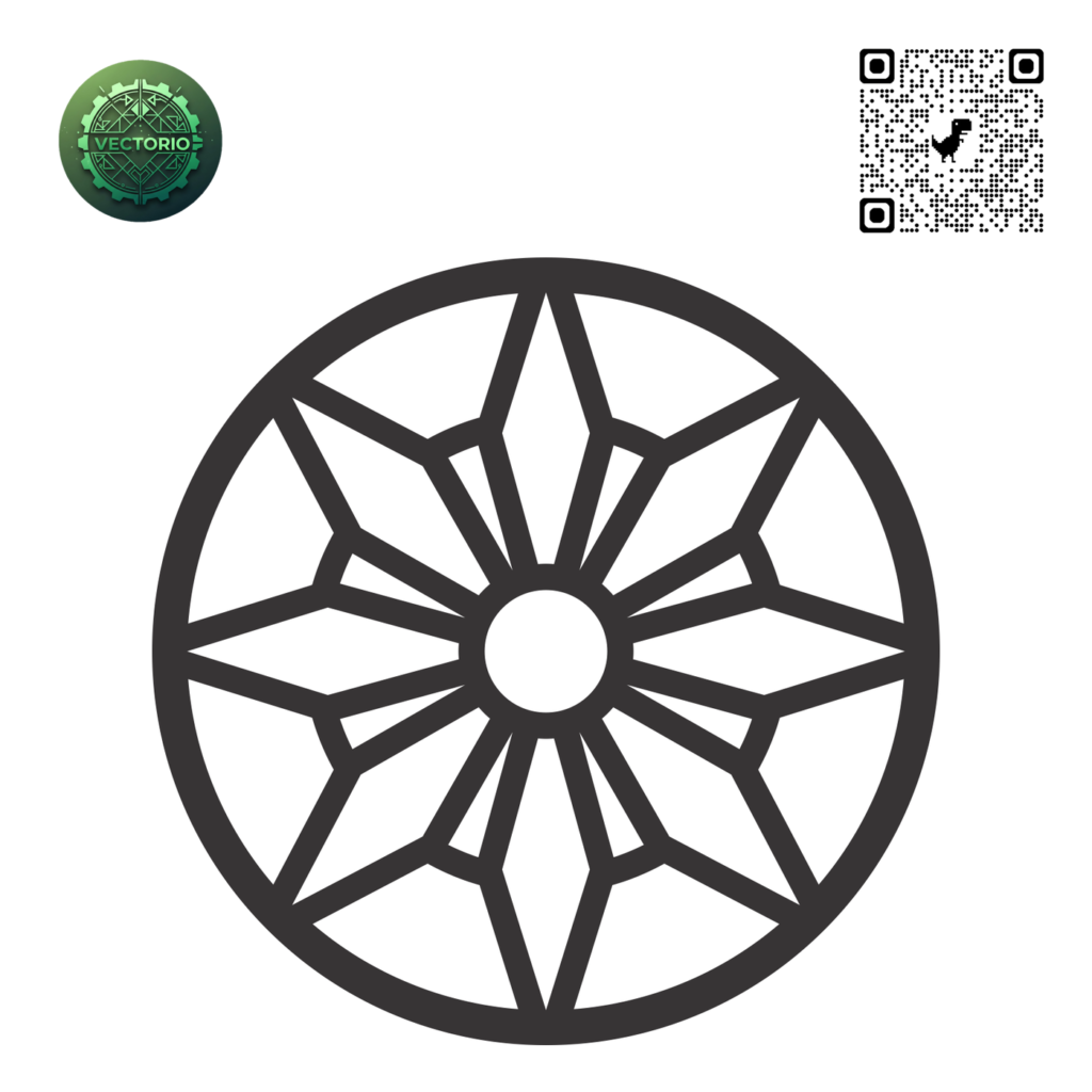 MANDALA 125 vector design for laser cutting and engraving