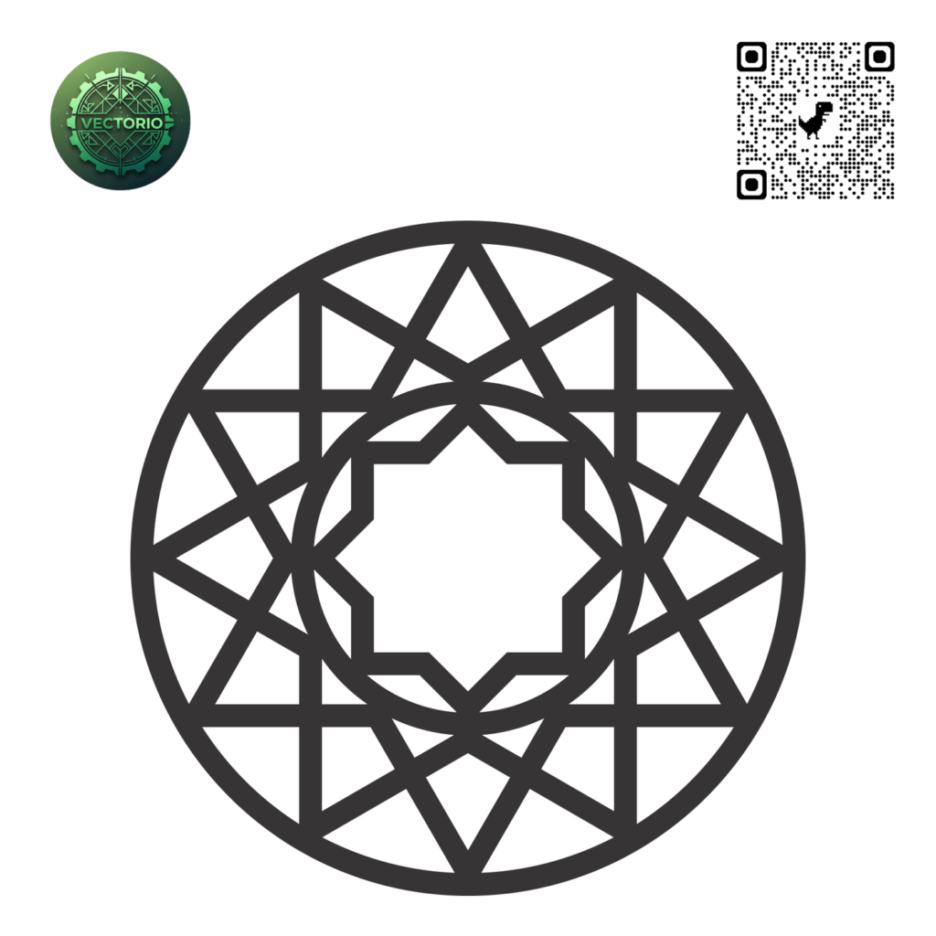 MANDALA 127 vector design for laser cutting and engraving