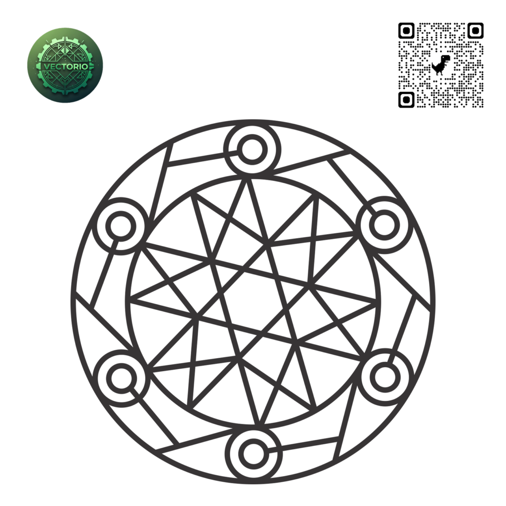 MANDALA 130 vector design for laser cutting and engraving