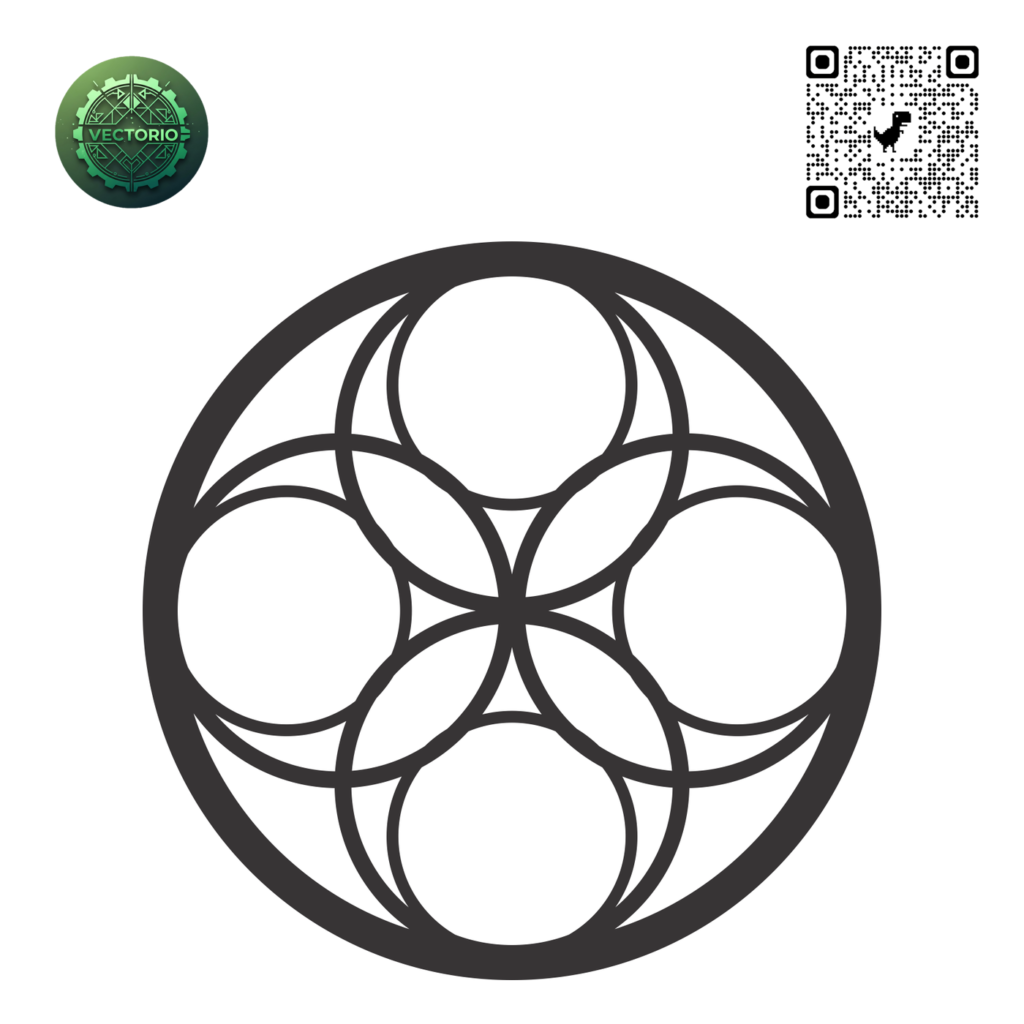 MANDALA 135 vector design for laser cutting and engraving