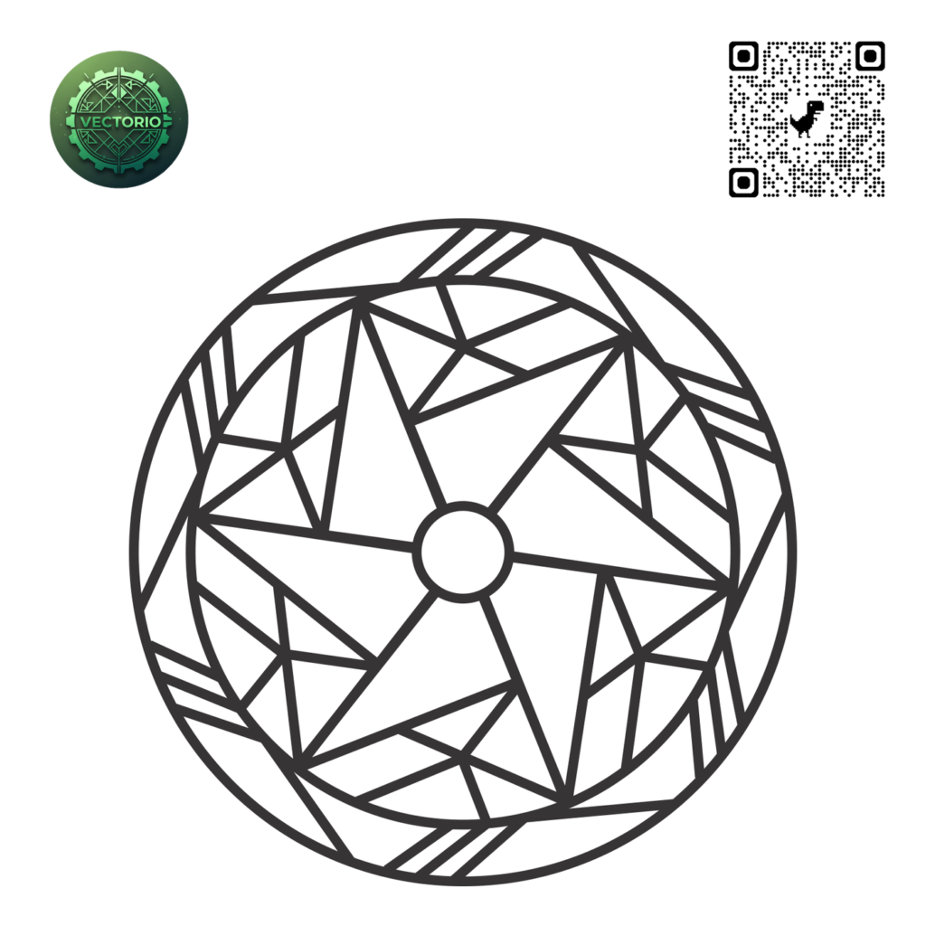 MANDALA 143 vector design for laser cutting and engraving