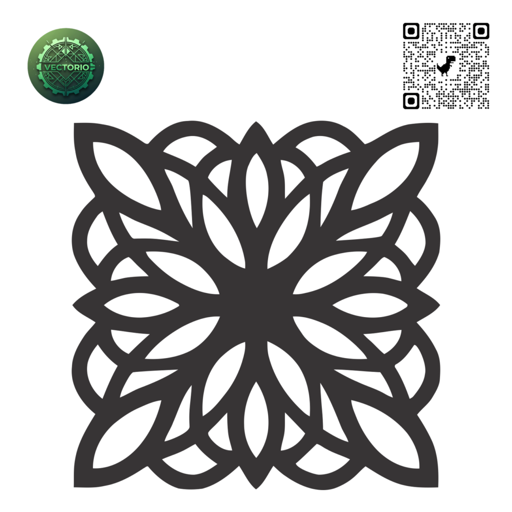 MANDALA 147 vector design for laser cutting and engraving