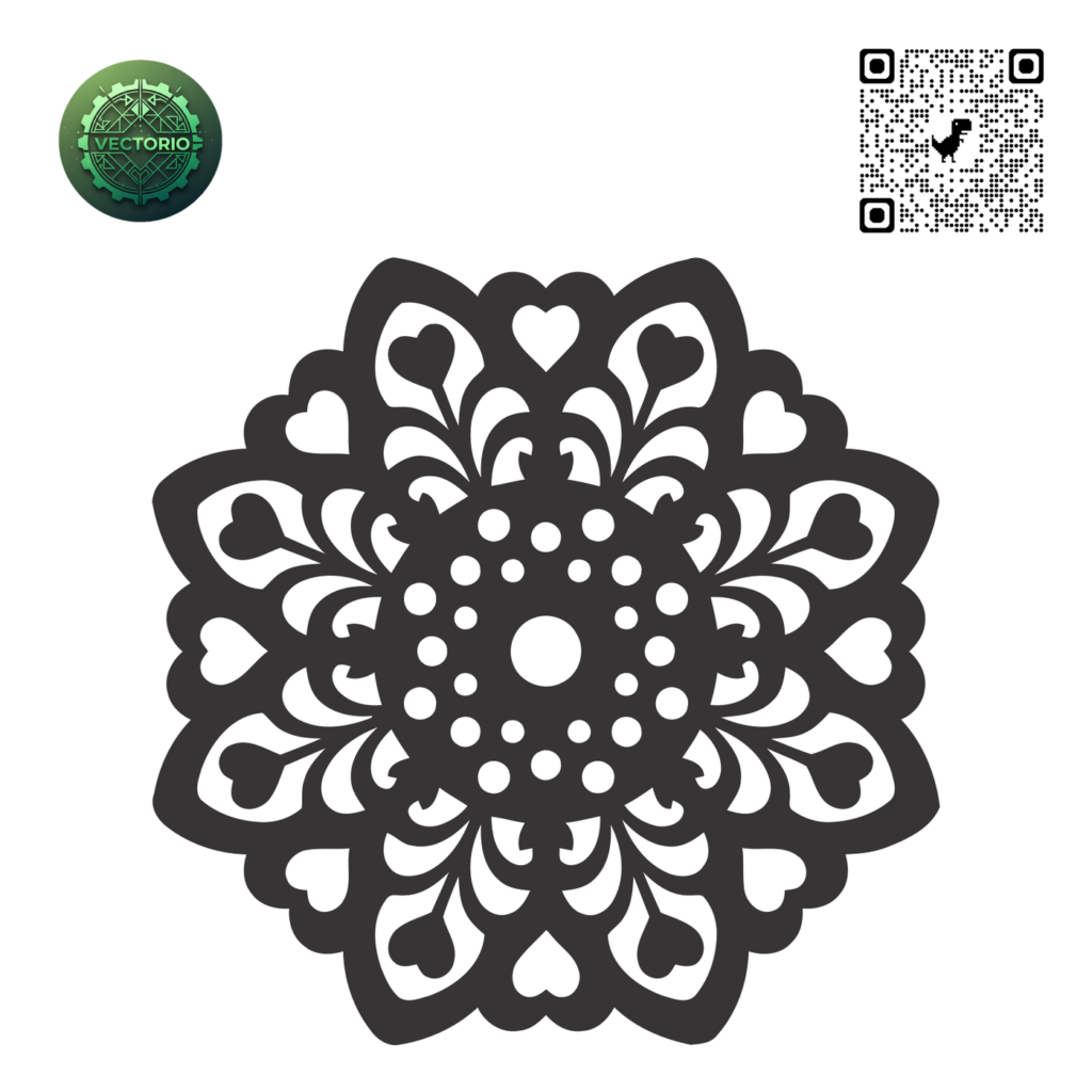 MANDALA 148 vector design for laser cutting and engraving
