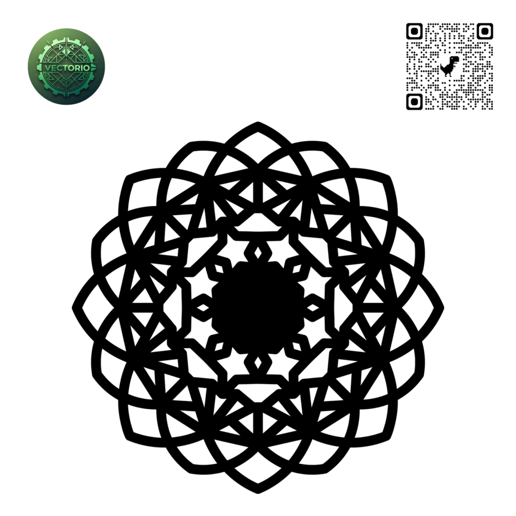 MANDALA 150 vector design for laser cutting and engraving