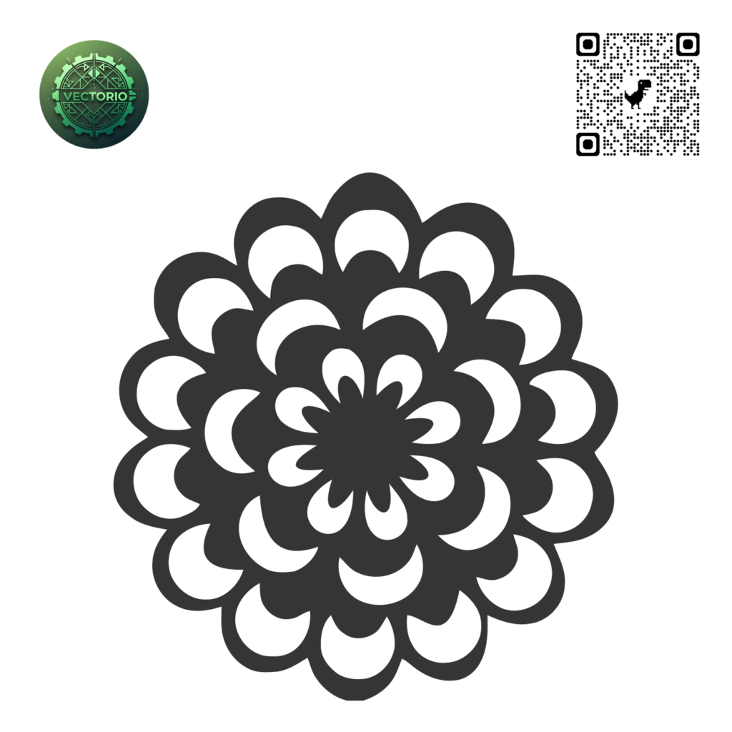 MANDALA 152 vector design for laser cutting and engraving