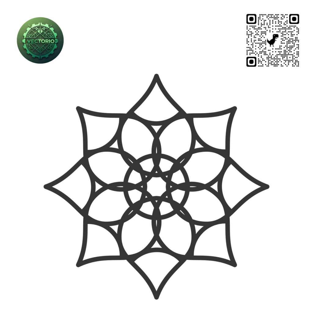 MANDALA 156 vector design for laser cutting and engraving