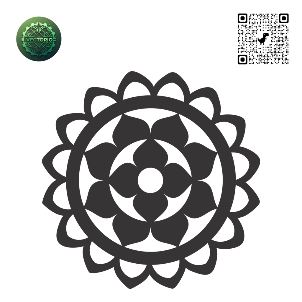 MANDALA 160 vector design for laser cutting and engraving
