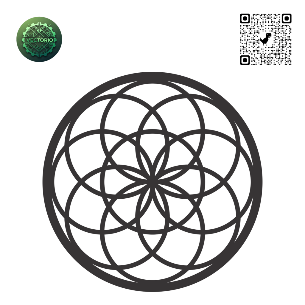 MANDALA 22 vector design for laser cutting and engraving
