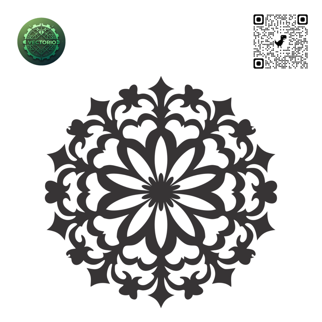 MANDALA 26 vector design for laser cutting and engraving