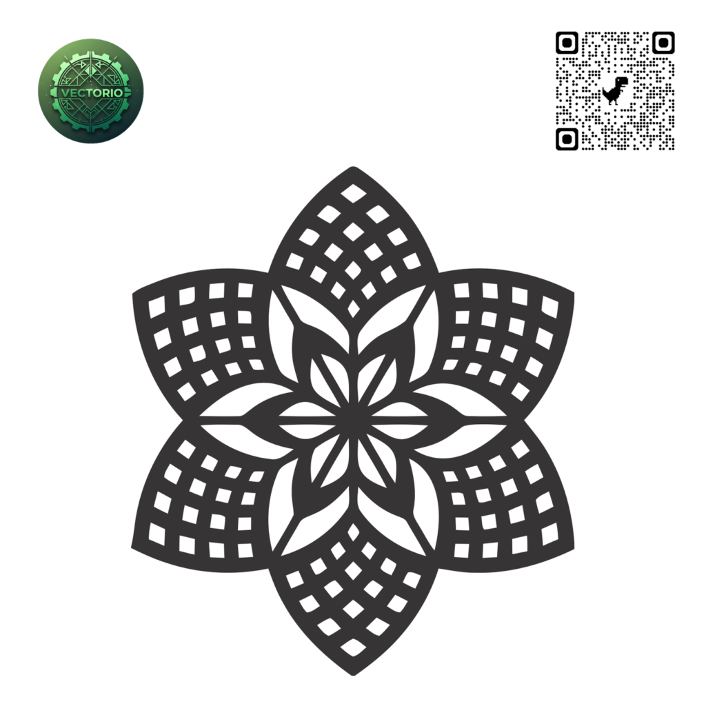 MANDALA 3 vector design for laser cutting and engraving