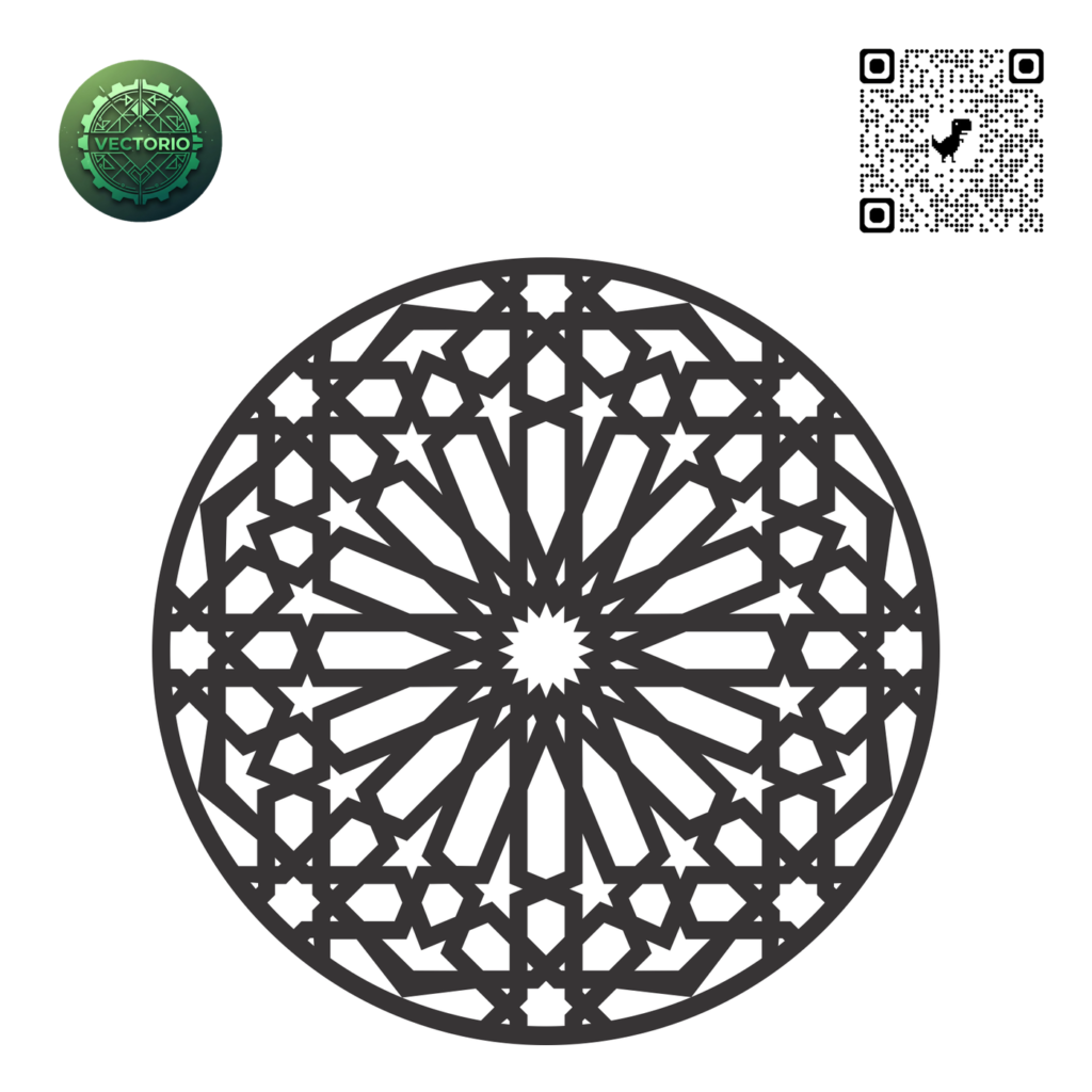MANDALA 30 vector design for laser cutting and engraving