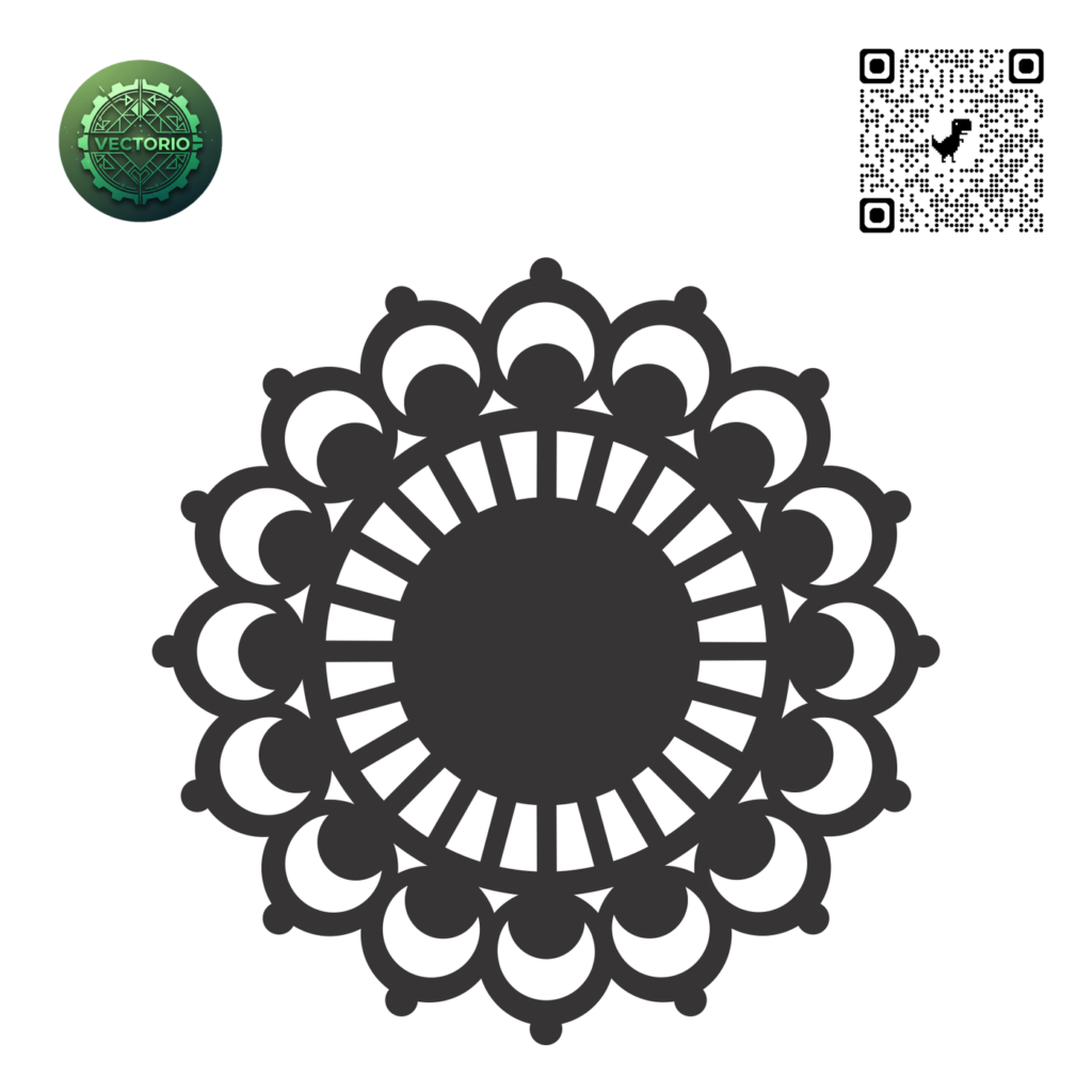 MANDALA 38 vector design for laser cutting and engraving