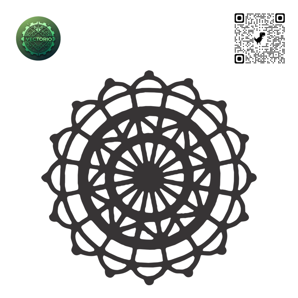 MANDALA 39 vector design for laser cutting and engraving