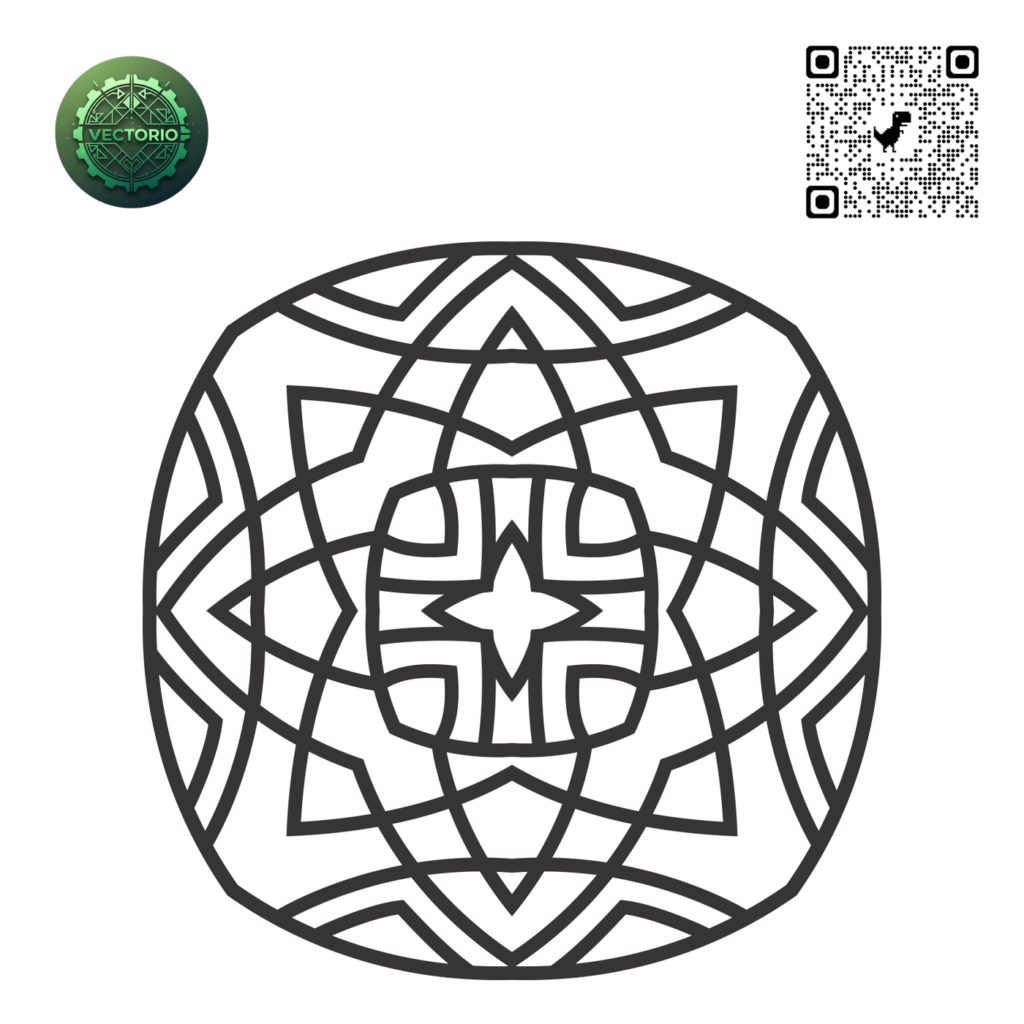 MANDALA 44 vector design for laser cutting and engraving